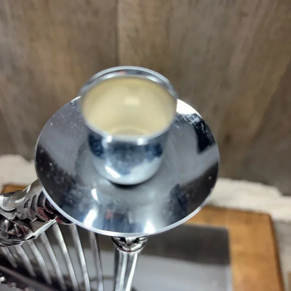 Vintage Beautiful Gothic Harp Candle Holder Silver Plate 11.5” - Picture 8 of 16